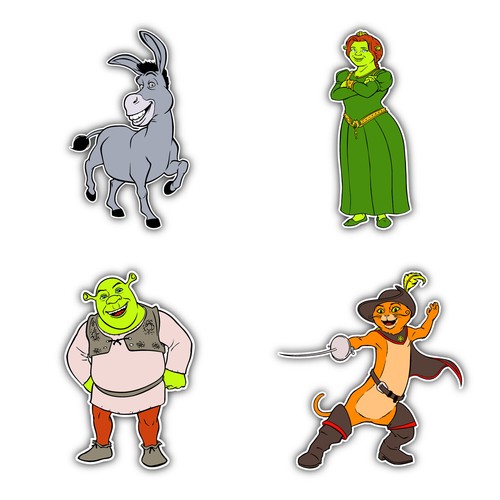 Shrek cartoon set - set, di
